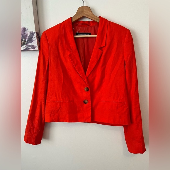 French Connection linen Blazer- size 6/ Mediun - Picture 7 of 8